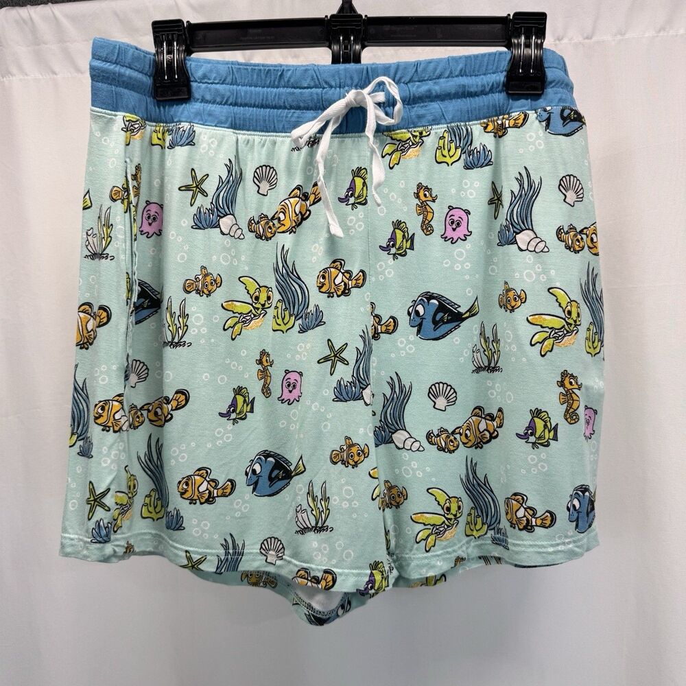 Little Sleepies Disney Finding Nemo Bamboo Pajama Shorts Womens M Lounge Luxury